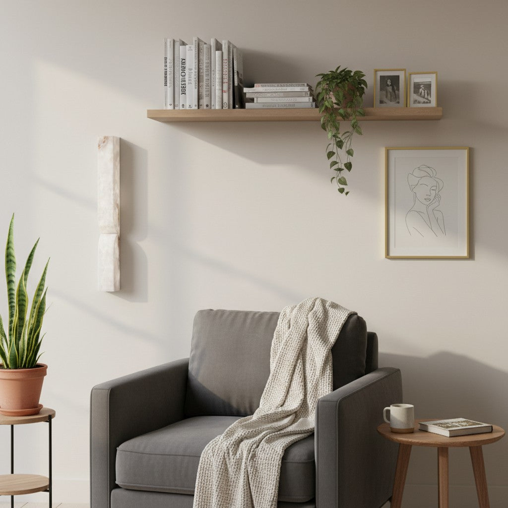 Lampe Murale Courbée Albesque - Lampe Murale Moderne en Albâtre pour Chambres et Salons