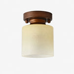 Bild in Gallery-Viewer laden, Gradient yellow glass flush mount ceiling light with brushed bronze finish
