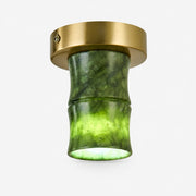 Complete jade bamboo flush mount ceiling lamp