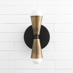 Cargar imagen en el visor de la Galería, Pyralis Cone Linear Statement Wall Sconce - Modern Two Light Fixture
