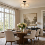 Cargar imagen en el visor de la Galería, French vintage ripple glass chandelier with smoked glass