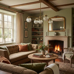Load image into Gallery viewer, Glorica Glass Frosted Glass Globe Chandelier - Brass Modern Lighting for Living Room

