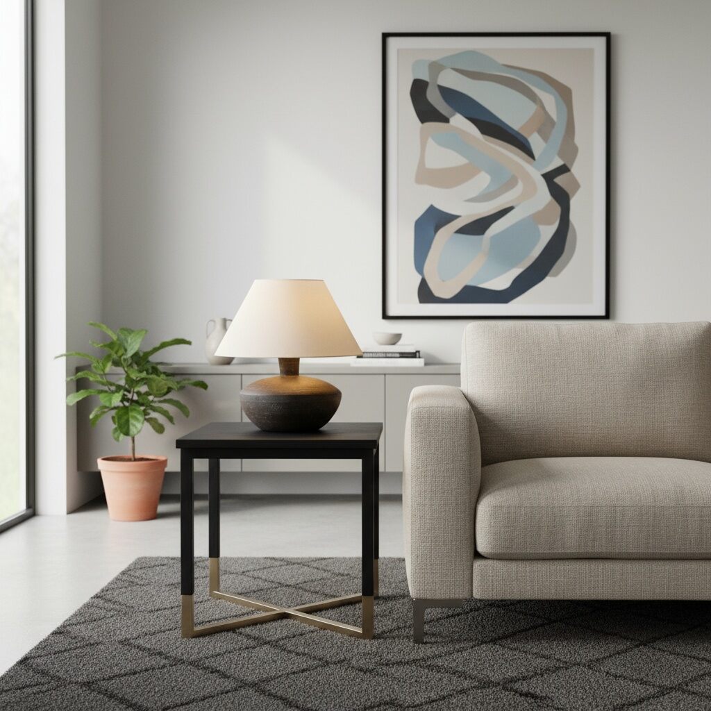 Ceruna Moderne Skulpturale Akzentlampe - Zeitgenössische Tischleuchte für Wohnzimmer und Schlafzimmer