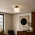 Bild in Gallery-Viewer laden, French Bauhaus Glass Flush Mount Ceiling Light, 20 cm