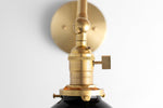Cargar imagen en el visor de la Galería, Conique Metal Vintage Industrial Swing Arm Wall Lamp - Adjustable Dome Shade for Study
