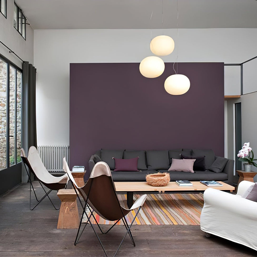 Frosted White Oval Plug-In Pendant Light