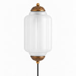 Cargar imagen en el visor de la Galería, Eloise fluted milk-glass plug-in wall sconce