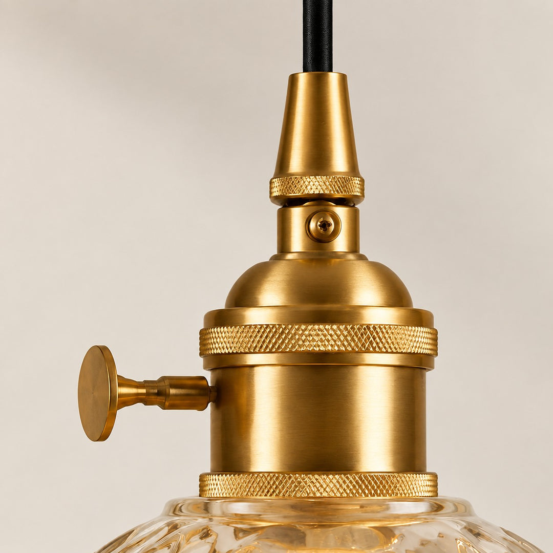 Vintage Blossom Glass Plug-In Pendant Light