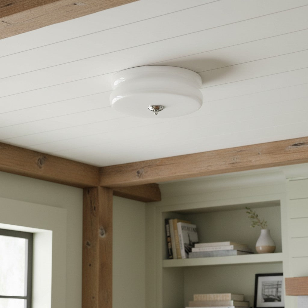 Lámpara de Techo Curva Suave Opalix – Lámpara Decorativa de Techo Inspirada en el Art Decó para Espacios Interiores N08