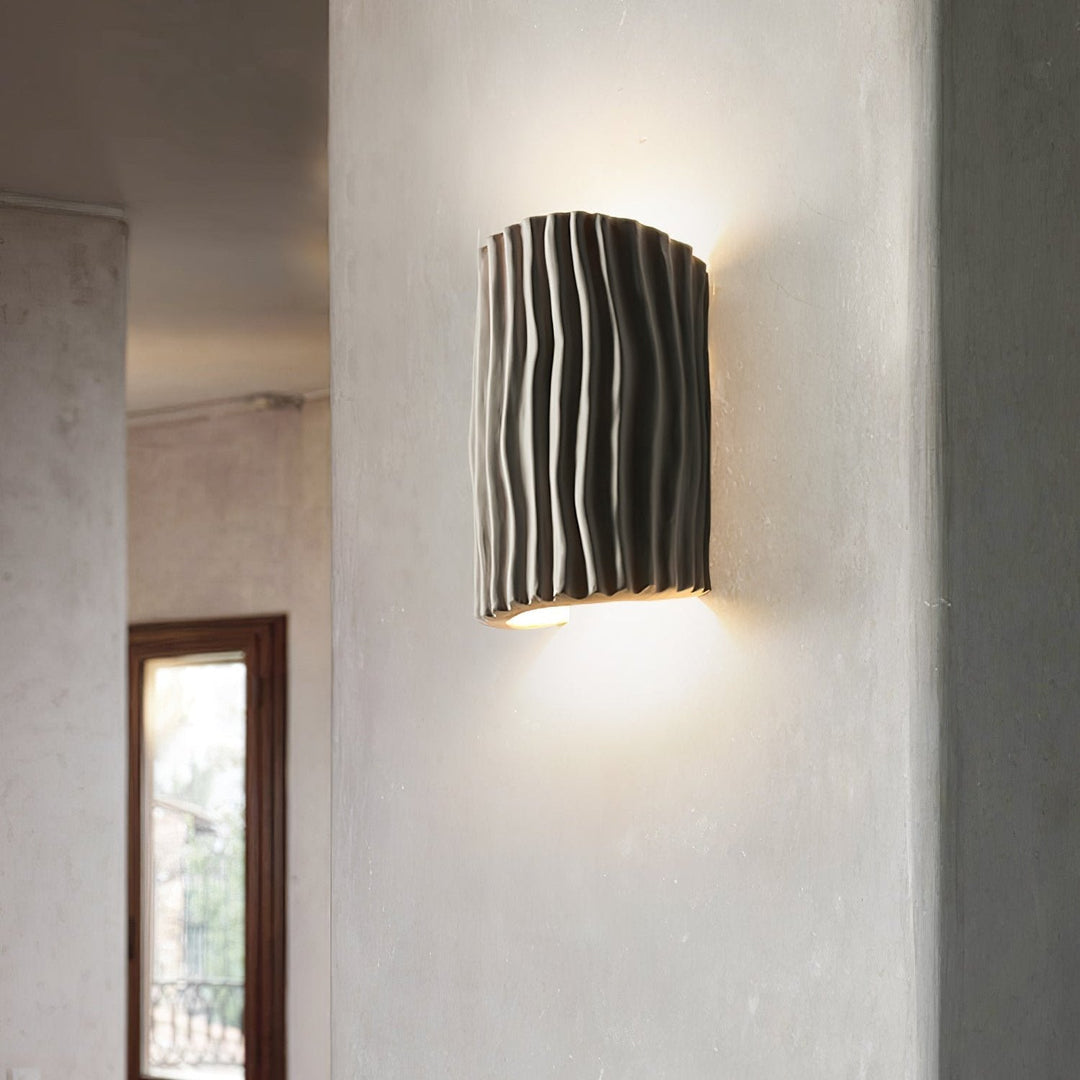 Luz de Pared de Resina Japandi Curva Claridad