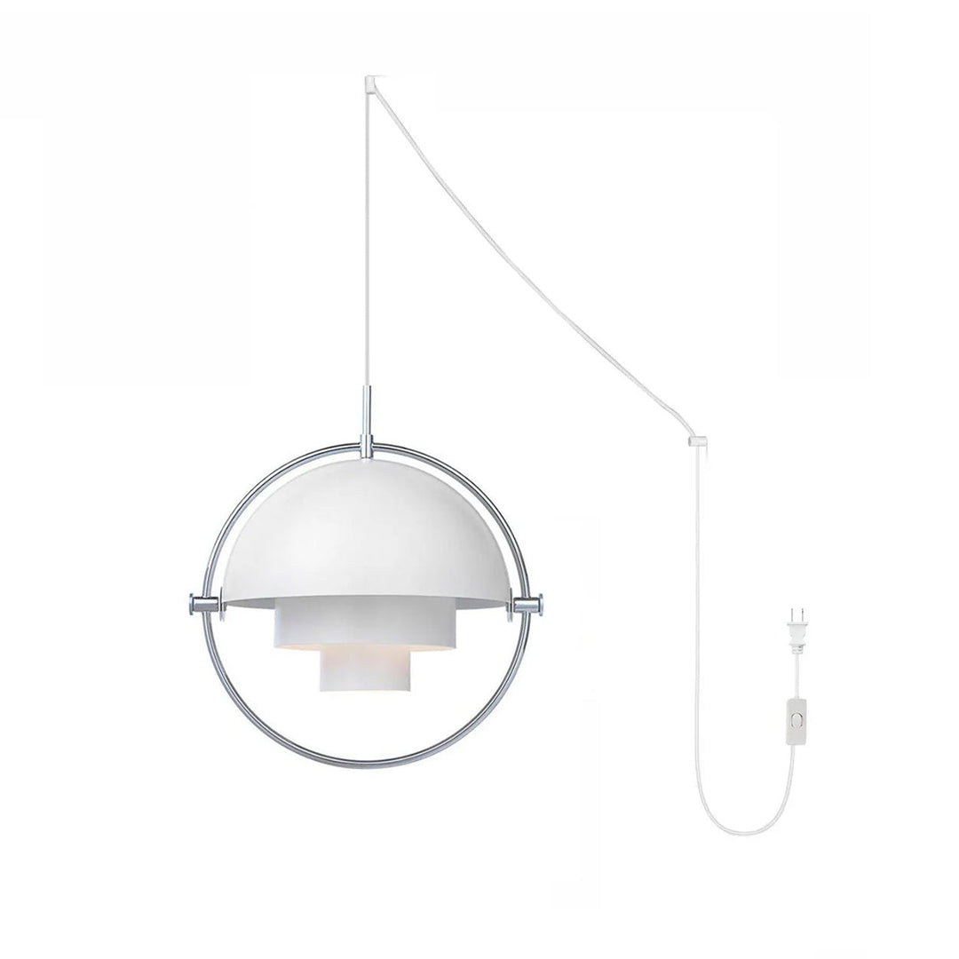 Adjustable Metal Hemisphere Plug-In Swag Pendant