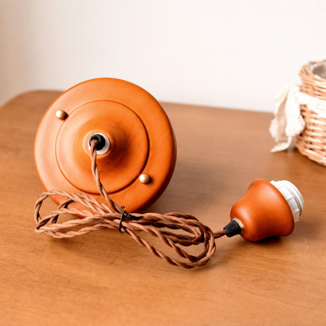 Ceiling canopy, braided cord, and socket hardware