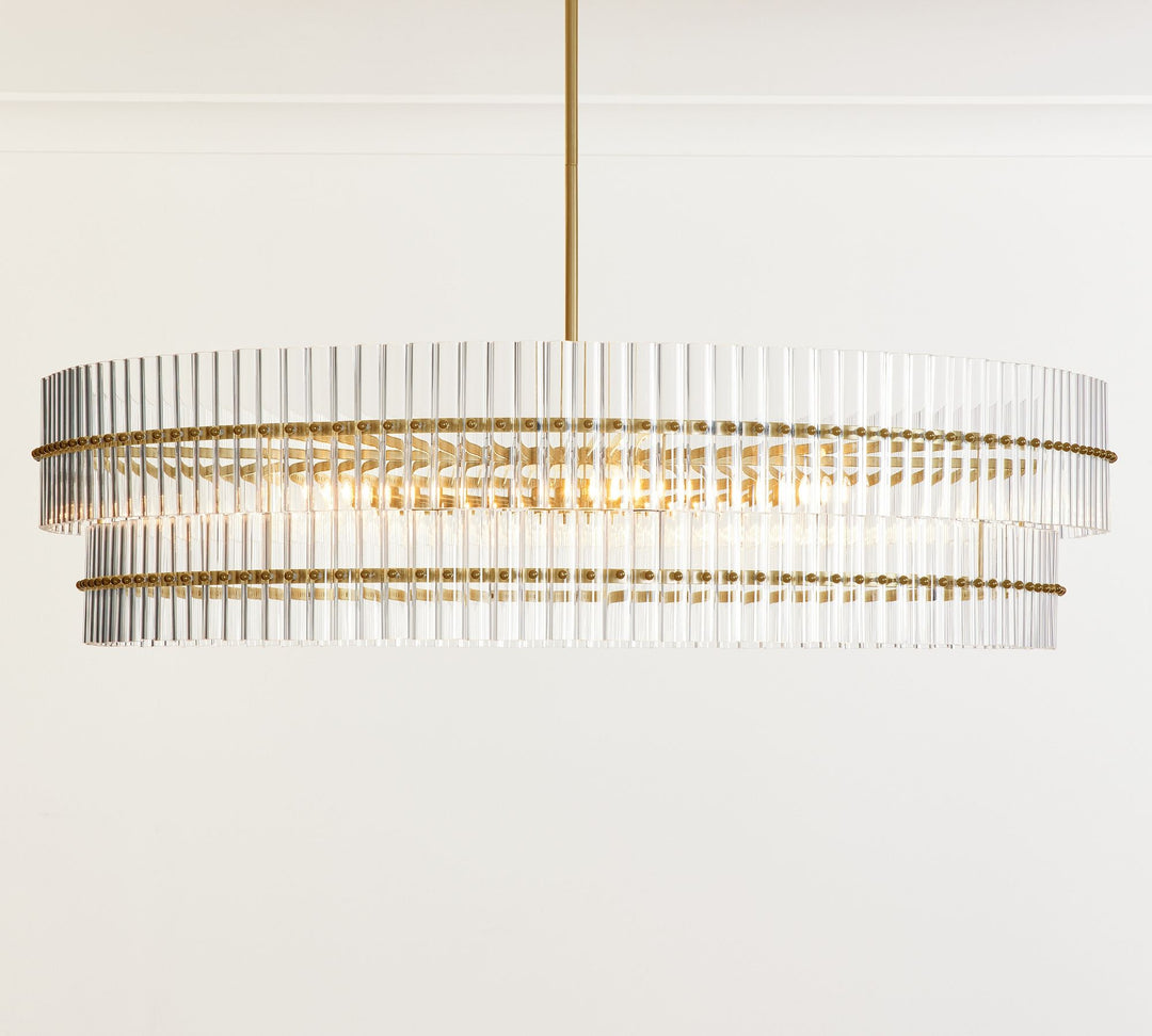 Lámpara colgante de cristal Lumora: estilo moderno de araña de cristal