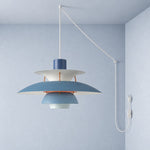 Bild in Gallery-Viewer laden, Modern Multilayer Colorful Plug‑in Swag Pendant Light - Metal Hanging Lamp
