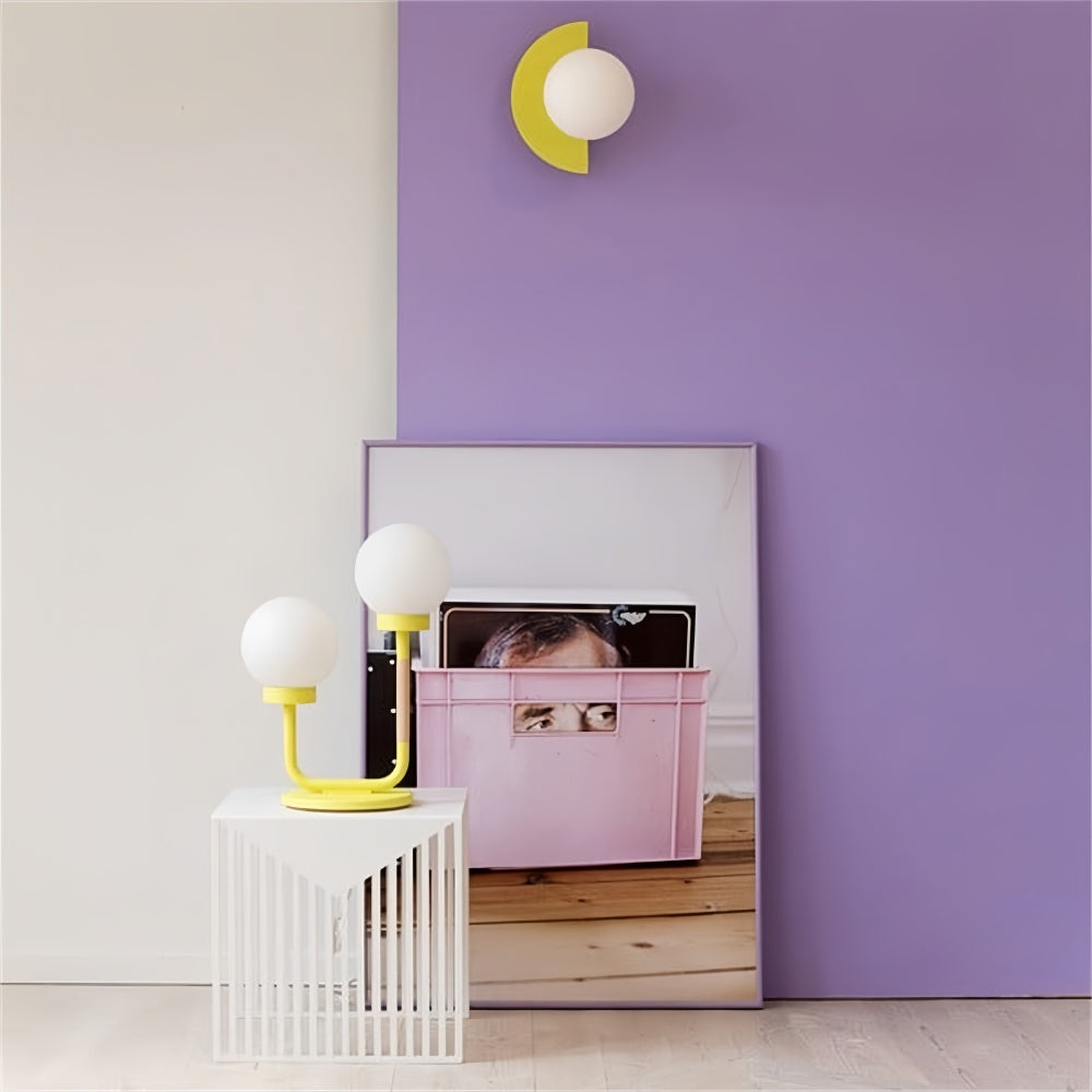 Applique murale nordique en forme de boule de verre et de macaron, en métal coloré, décoration moderne