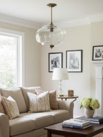 Load image into Gallery viewer, Vintage Milk Glass Semi Flush Mount Eloise Pendant Light
