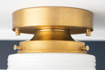 Charger l&#39;image dans la visionneuse de galerie, Geotower Glass Art Deco Flush Mount Ceiling Light – Ribbed Glass Globe Ceiling Fixture
