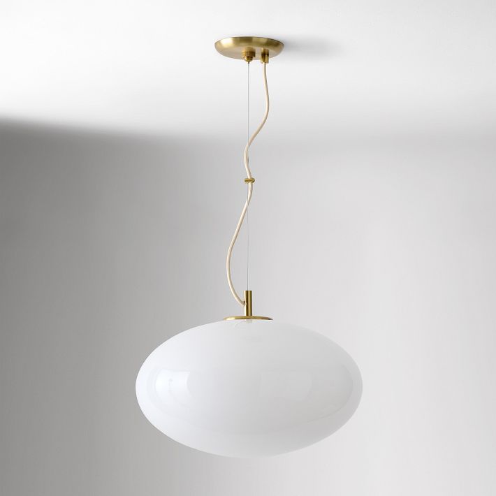 Lámpara colgante minimalista de cristal Lumivelle: diseño regulable en altura