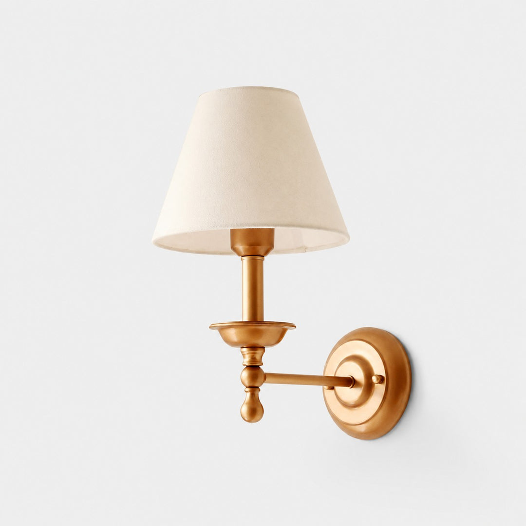 Aplique de pared vintage con pantalla de tela