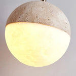 Load image into Gallery viewer, Travertine Ball Pendant Light