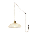 Charger l'image dans la visionneuse de galerie, Polished Brass Domed Glass Plug-In Pendant