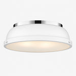Charger l'image dans la visionneuse de galerie, Metal Flush Mount Ceiling Fixture with Frosted Diffuser