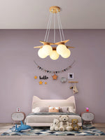 Load image into Gallery viewer, Wooden Star With Glass Chandelier
