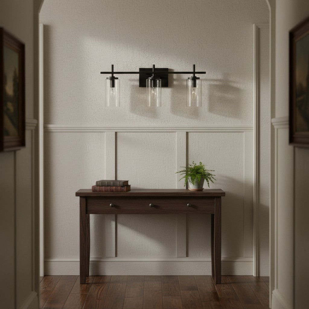 Lámpara de pared Trivella de 3 luces - Lámpara de pared contemporánea de perfil lineal y minimalista para pasillo