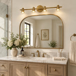 Charger l'image dans la visionneuse de galerie, Aurelia Brushed Brass Adjustable Vanity Wall Light