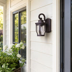 Load image into Gallery viewer, Vintage Rain Glass Outdoor Wall Sconce