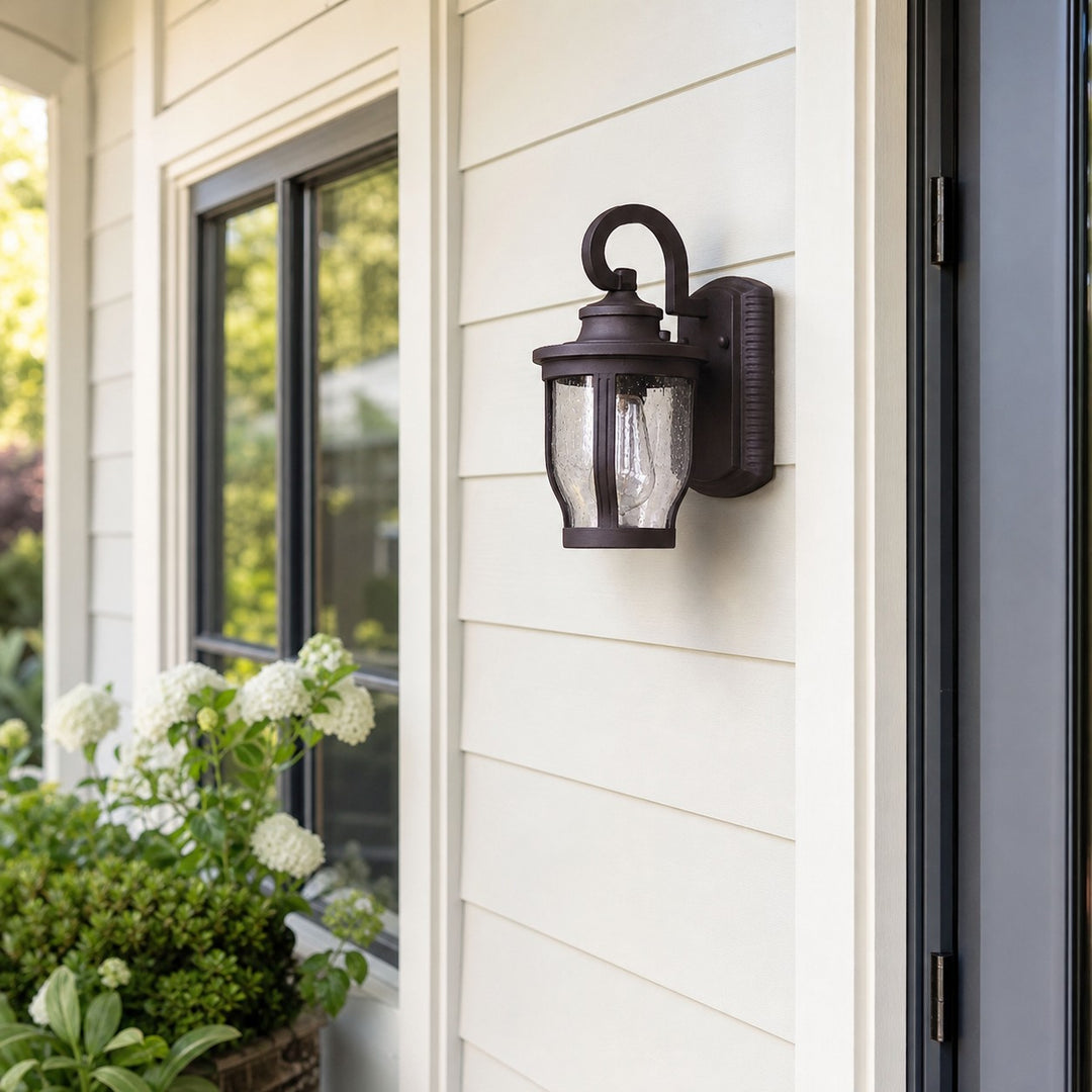 Vintage Rain Glass Outdoor Wall Sconce
