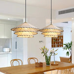 Load image into Gallery viewer, White Fabric And Metal Plug-In Pendant