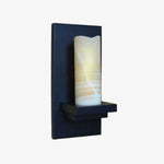 Bild in Gallery-Viewer laden, Black wall sconce with cream shade unlit