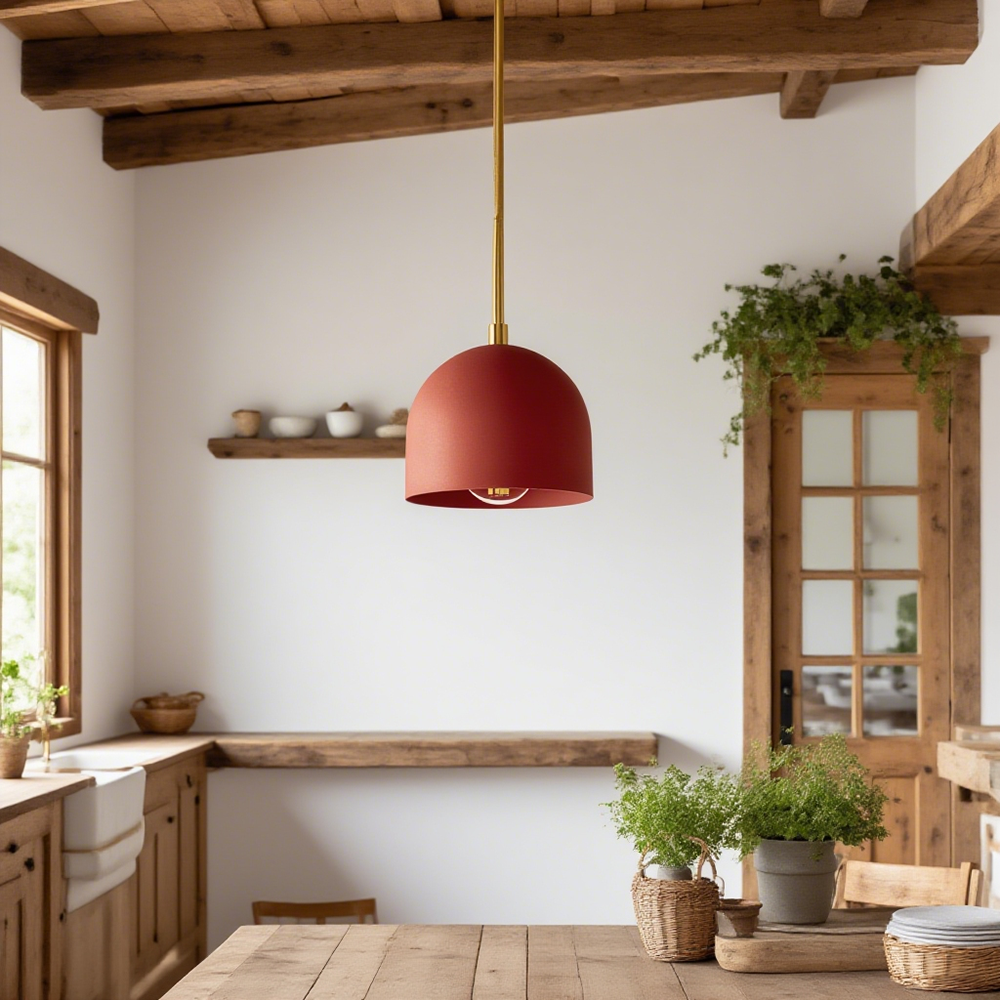 Suspension Farmhouse – Suspension Vanity avec dôme coloré