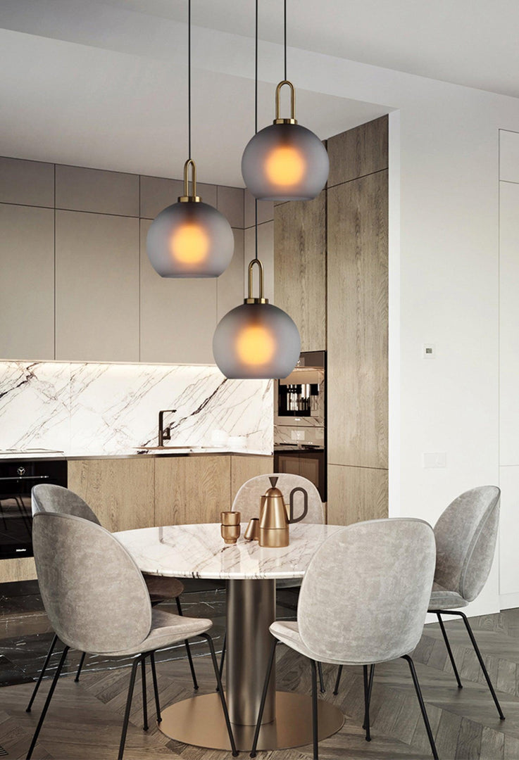 Copper-Plated Glass Plug-In Swag Pendant