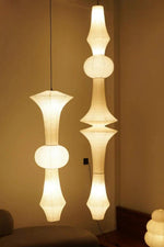 Bild in Gallery-Viewer laden, White Handcrafted Mulberry Paper Swag Light
