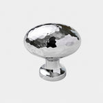Cargar imagen en el visor de la Galería, Large hand-hammered silver pigeon egg cabinet knob