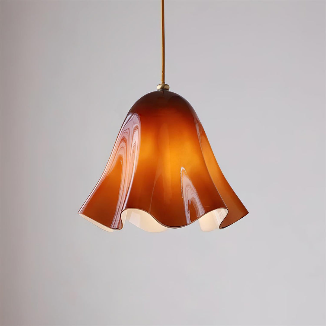 Bellina Wave-Edge Glass Pendant Lamp — Organic Contemporary Style for Dining & Living