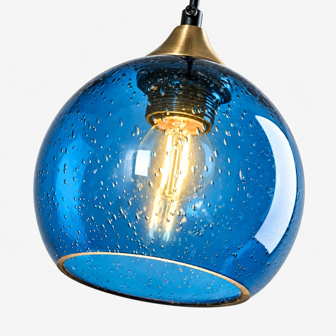 Bubble Glass Globe 3 - Light Single Pendant Light With Adjustable Cord