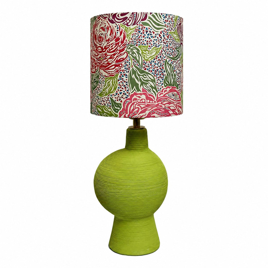 Vertical Stripe table lamp in a styled room