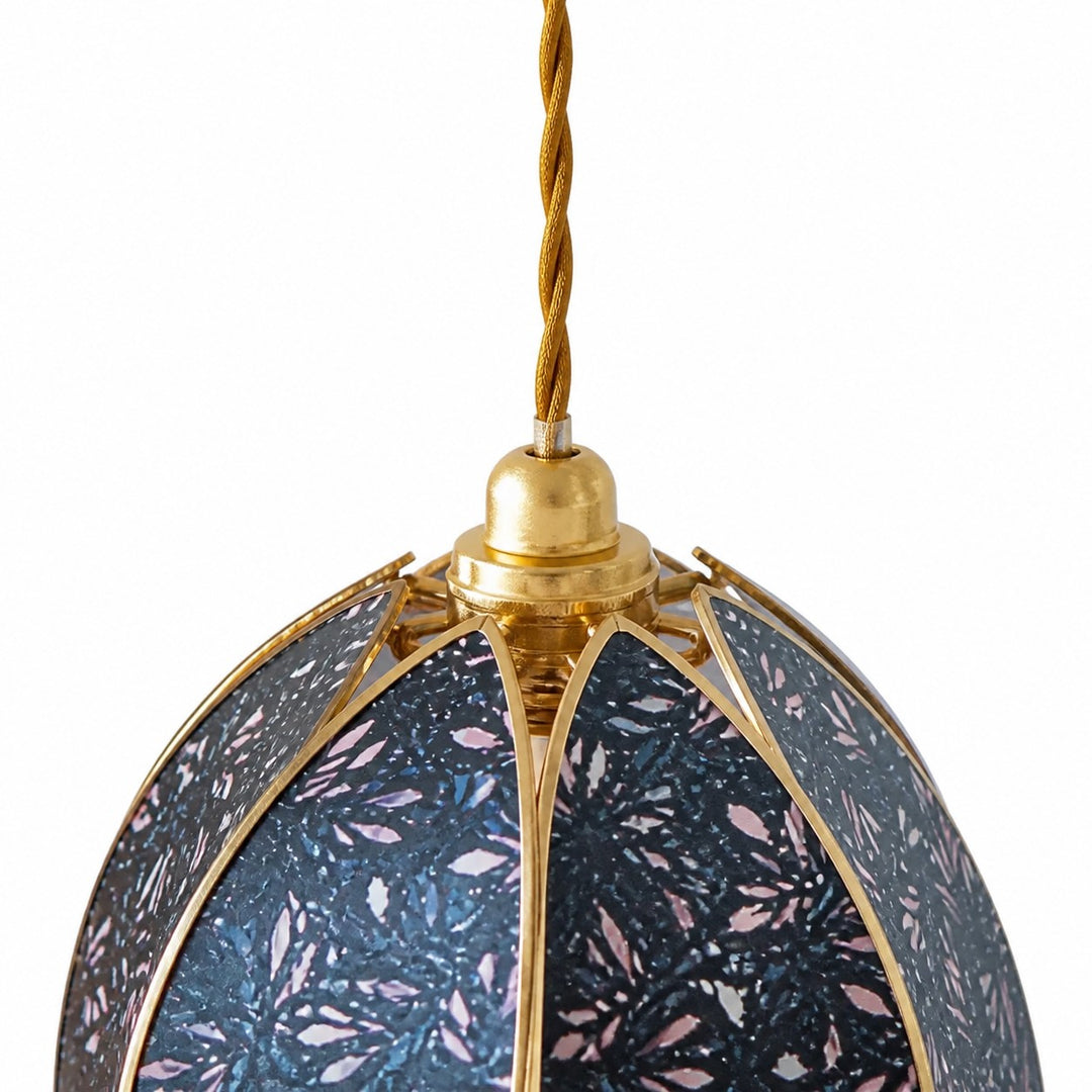 Aurelia Blue Floral Petal Pendant Light