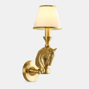 Smooth fabric shade horse wall lamp