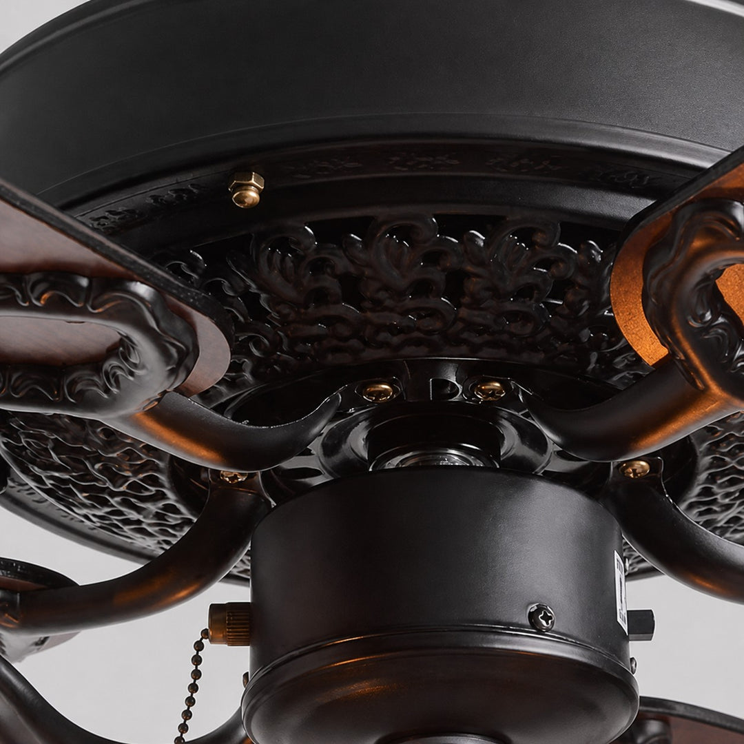 Rustic Wood Ceiling Fan with Light