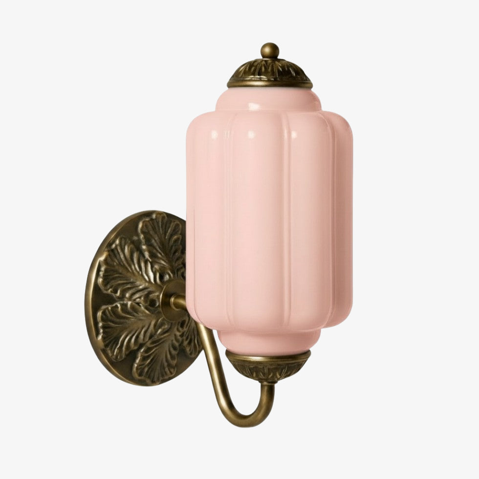 Eloise Vintage Wandleuchte aus gewelltem Milchglas – Moderne Akzentbeleuchtung für Badezimmer und Schlafzimmer
