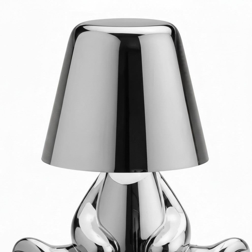 Aurabrova Wiederaufladbare Tischlampe in Menschenform – Moderne Aluminiumlampe für das Wohnzimmer