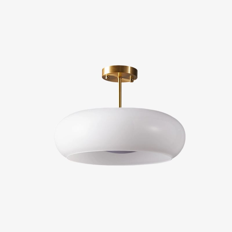Lámpara de techo redonda de vidrio moderna Bauvia Estilo Bauhaus limpio Iluminación ambiental cómoda N63