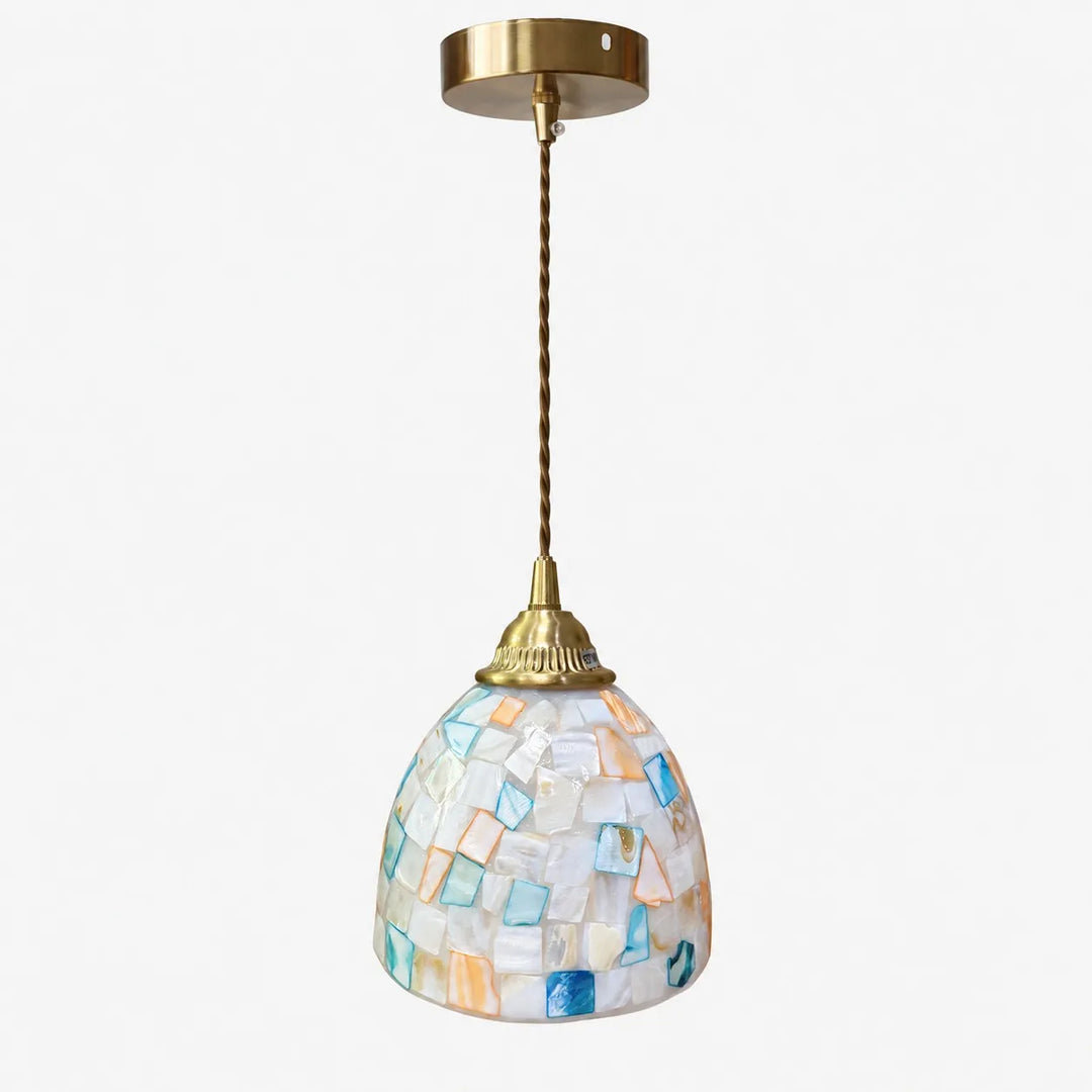 Colorful Capiz Shell Glass Pendant Light