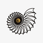 Cargar imagen en el visor de la Galería, Lámpara de pared moderna con silueta de concha de nautilus Spiralyn - Iluminación para sala de estar