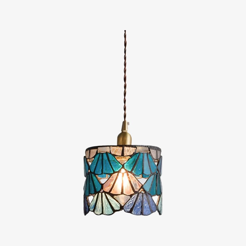 Vintagia Artistic Stained Glass Pendant Light - Vintage Tiffany Style for Kitchen Island
