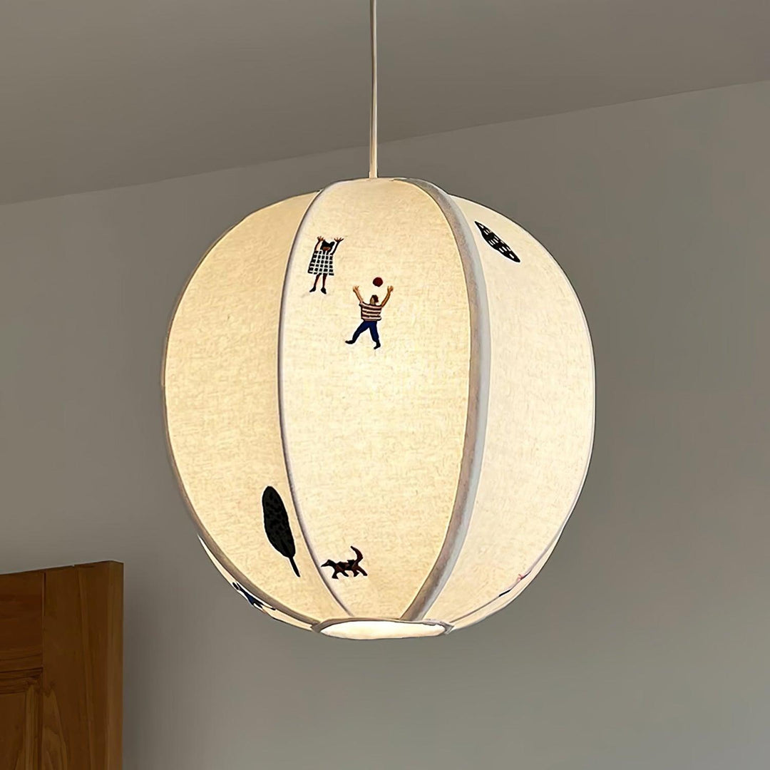 Cotton Colorful Scene Plug-In Pendant